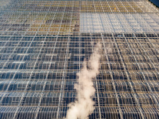 aerial view of a modern agricultural greenhouse; Westland, Netherlands