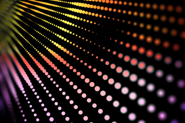 Light color dots in lines.