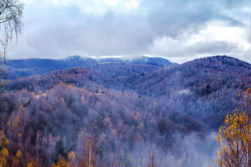 Autumn landscape in the Romanian mountains