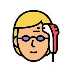 facial skin resufacing laser color icon vector. facial skin resufacing laser sign. isolated symbol illustration