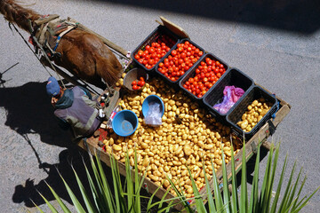 traditional Moroccan street greengrocer