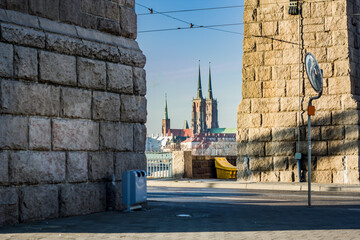 Old Church, river, bridge, landscape.