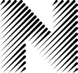 black and white Letter N line logo