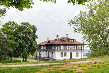 Fototapeta na wymiar Mansion Institute for the Protection of Cultural Monuments in Kalemegdan Belgrade Fortress or Beogradska Tvrdjava