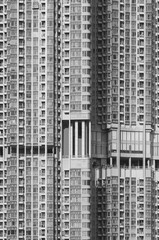 Fototapeta premium Exterior of high rise residential building in Hong Kong city