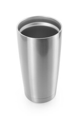 Empty hot cup isolated on white background.