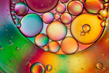 Multicolored abstract background with bubbles