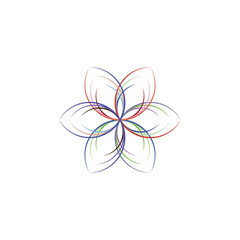 colorful flower vector illustration design element