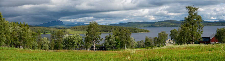 View from Røssvatn, Hattfjelldal, Nordland, Norway.