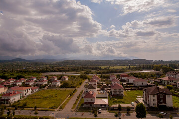Obraz premium nature sky clouds city streets houses