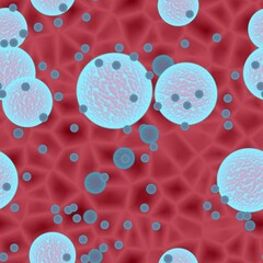 Corona virus. Flu, view of a virus under a microscope, infectious disease.