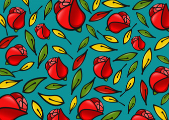 Modern flower pattern background ready to print