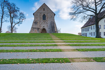View of the church fragment of the former Benedictine monastery in Lorsch / Germany