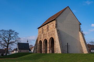 Fototapeta premium View of the church fragment of the former Benedictine monastery in Lorsch / Germany