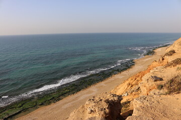 sea horizon of the Mediterranean sea, the Israel Netanya
