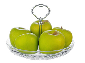 Glass fruit bowl / storage container isolated on white