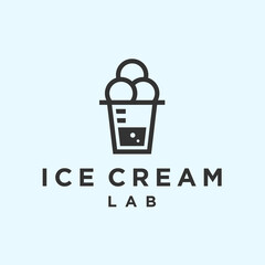 abstract coffee logo. ice cream icon