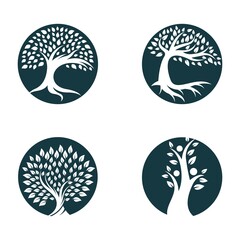 Tree symbol vector illustration