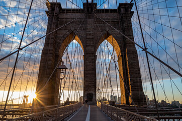 Brooklyn Bridge in New York. USA