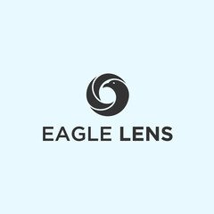 Obraz premium abstract lens logo. eagle icon
