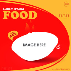 Square poster template for business