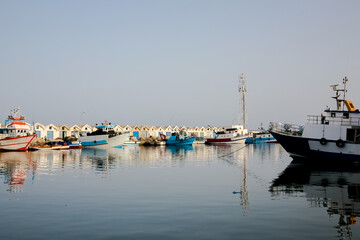 fishing boats in port