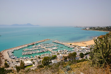 Naklejka premium view from the beach Tunisia