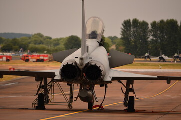 Eurofighter Typhoon GR4  twin-engine,  delta wing, multirole fighter. The Typhoon  fighter and military all weather interceptor