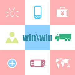 win word. Education concept . Can be used for workflow layout, diagram, business step options, banner