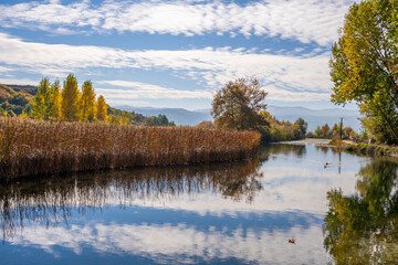 Beautiful view of lake and mountains