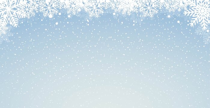 Winter background with snowflakes