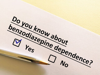 Obraz premium Questionnaire about psychiatry