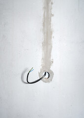 Repair of electricity in a room.