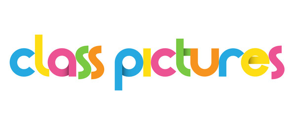 CLASS PICTURES colorful vector typography banner