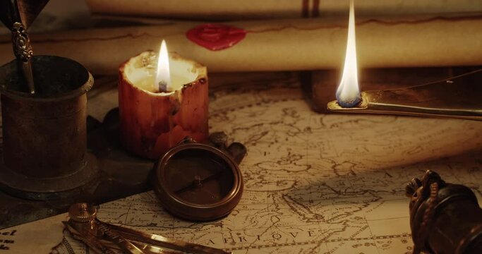 Ancient map of the XVII century ( by Claude Auguste Berey-Library of Congress In the Public Domain)