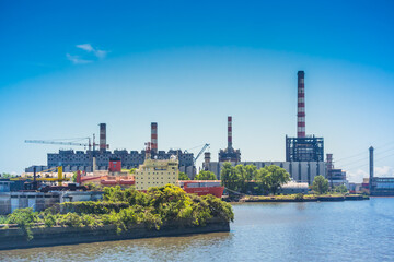 Naklejka premium Buenos Aires / Argentina - November 04, 2017: Industrial area in the port of Buenos Aires.