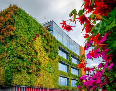 London, U.K, Aug 2019, facade of Viacom International Media Networks building in Camden Town