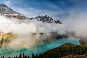 Peyto Lake Rainbow, Banff, Alberta