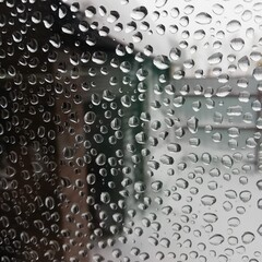 water drops on metal surface