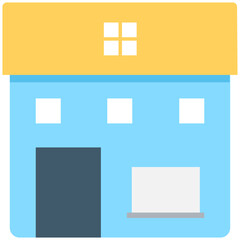 Fototapeta premium Home Flat Vector Icon 