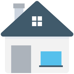 Obraz premium Home Flat Vector Icon 