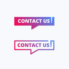Contact Us Label Tags Set