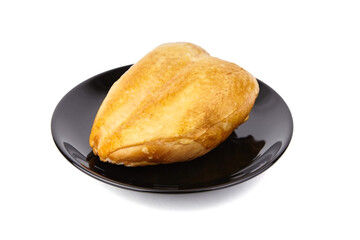 smoked chicken breast isolated on white