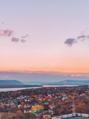 Fototapeta premium sunset over the city