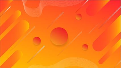 Liquid color modern geometric wavy fluid yellow orange gradient background vector illustration. Creative design for website, landing page, poster, cover, ad, promotions