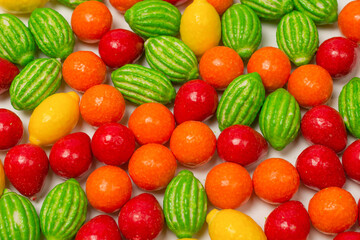 Chewing gums isolated on white background.