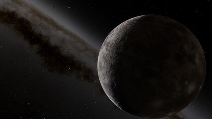 Planets and galaxy, science fiction wallpaper. Beauty of deep space. Billions of galaxy in the universe Cosmic art background