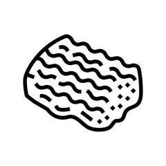 minced meat line icon vector. minced meat sign. isolated contour symbol black illustration