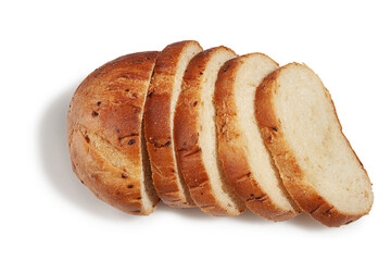 Bread with fried onions and crispy crust.