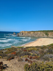 Fototapeta na wymiar Vista da Praia de Odeceixe Portugal